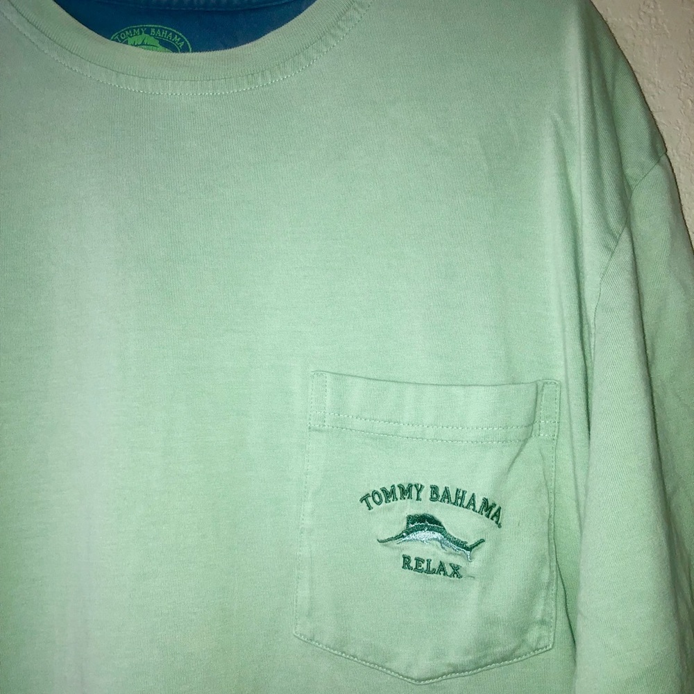 Tommy Bahama seafoam green T-shirt!